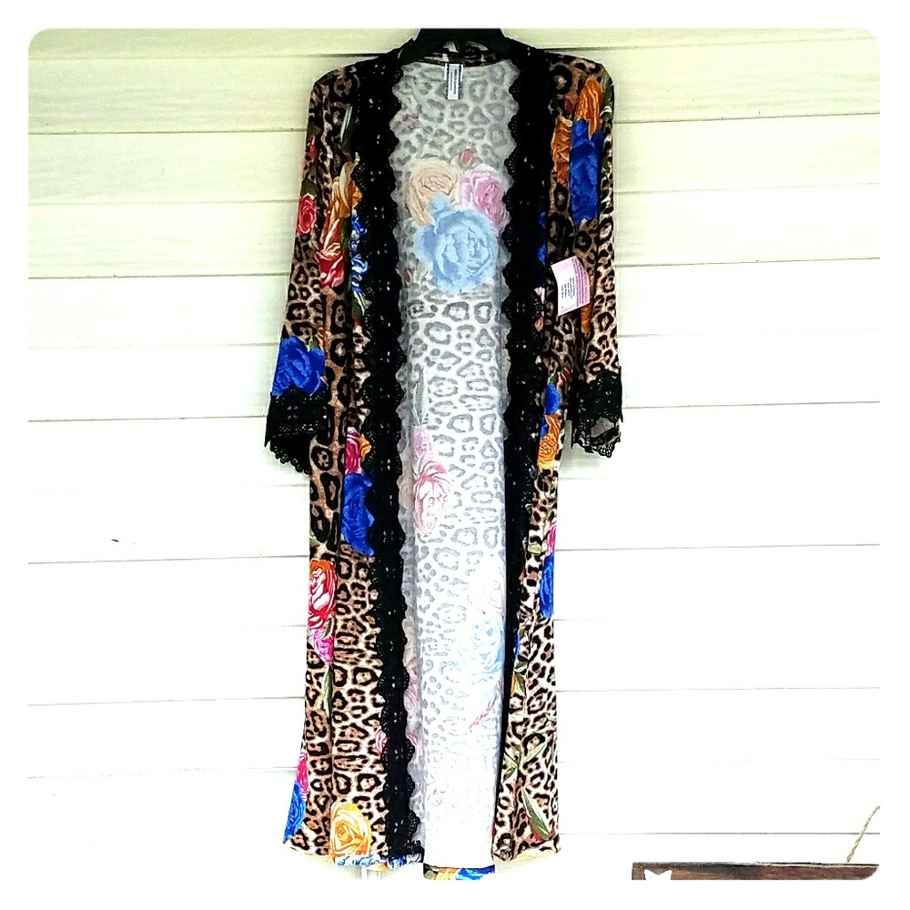 Leopard Floral Duster